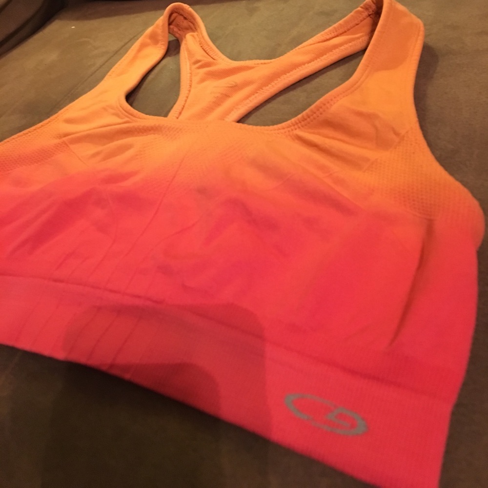 Orange ombré champion sports bra